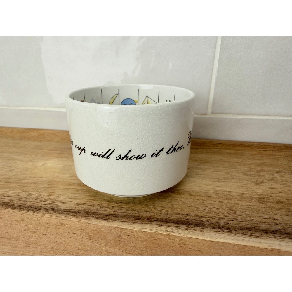 Jon Anton Taltos Fortune Telling Teacup Ironstone White Vintage Mystical Symbols - Picture 8 of 11